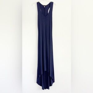 Kenneth Cole Elegant Navy Blue Women's dress, 94% Rayon, size L, like new .
